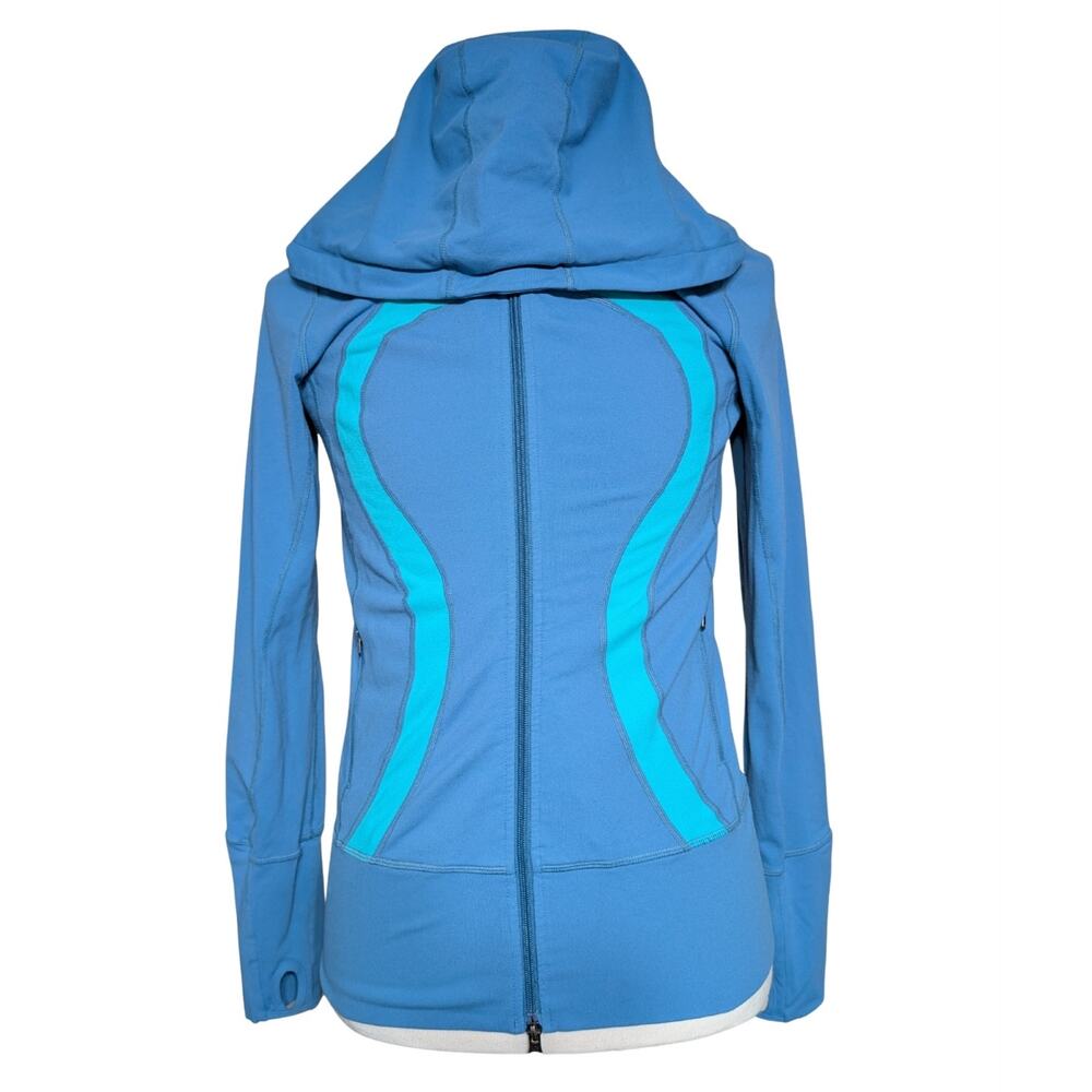 Lululemon Women's Blue Teal Hooded Define Style Full Zip Jacket Size S USED
